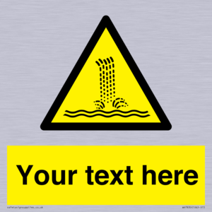 Custom warning artificial waterfall